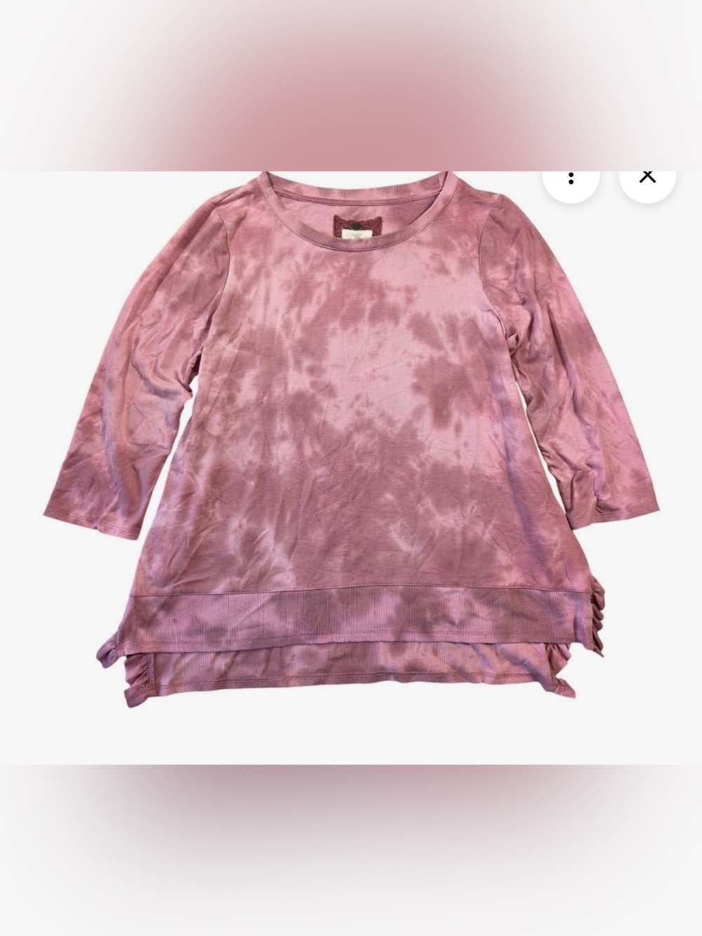 🌻🍁Cupio Dusty Rose Off-the-Shoulder Satin-Look Sweater